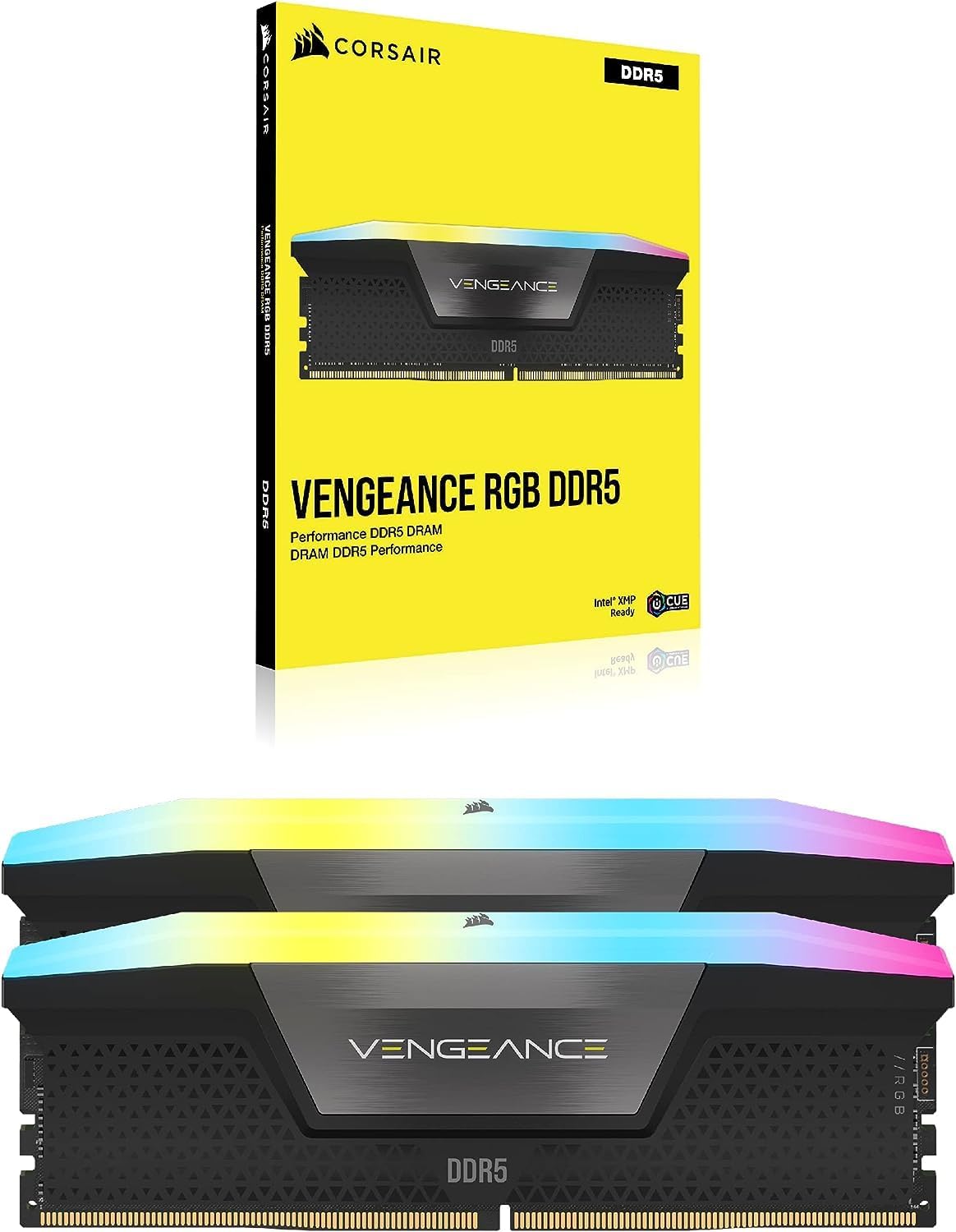 CORSAIR VENGEANCE RGB DDR5 RAM 32GB (2x16GB) 7200MHz CORSAIR VENGEANCE RGB DDR5 RAM 32GB (2x16GB) 7200MHz
